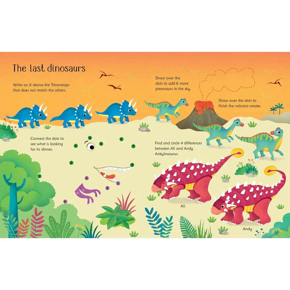 Wipe-Clean Dinosaur Activities Harper Collins Childrens Lil Tulips