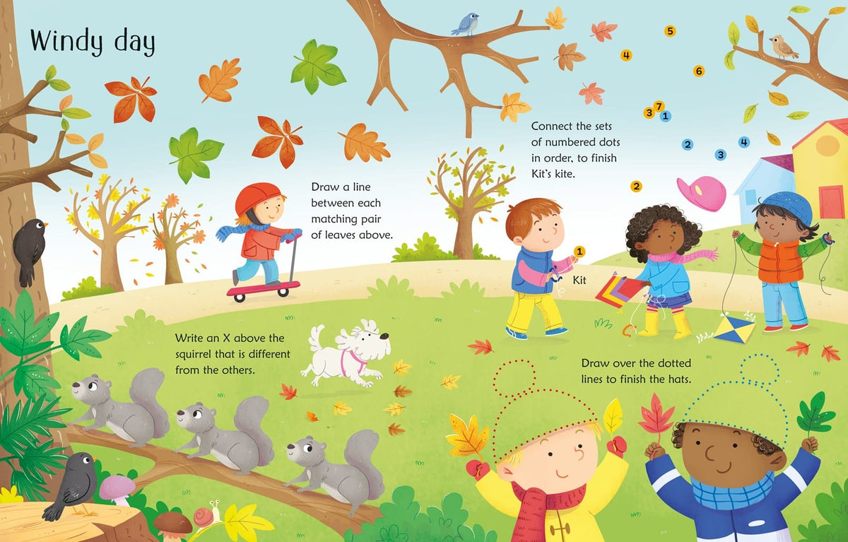 Wipe-Clean Fall Activities Harper Collins Childrens Lil Tulips