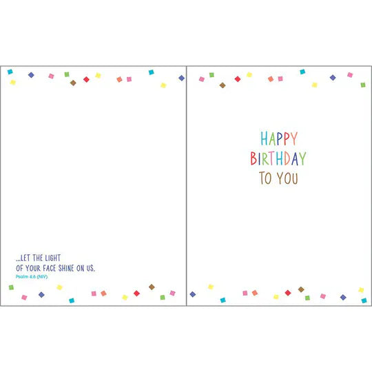 With Scripture Birthday Card - Celebrate Balloons Gina B Designs Lil Tulips