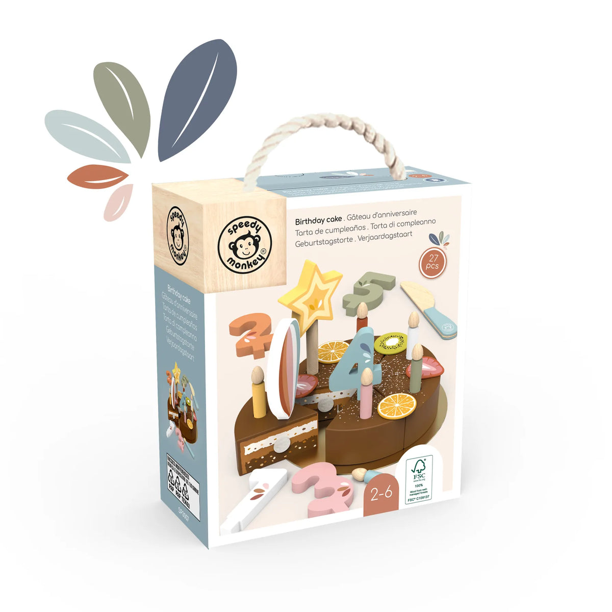 Wooden Birthday Cake Speedy Monkey Lil Tulips