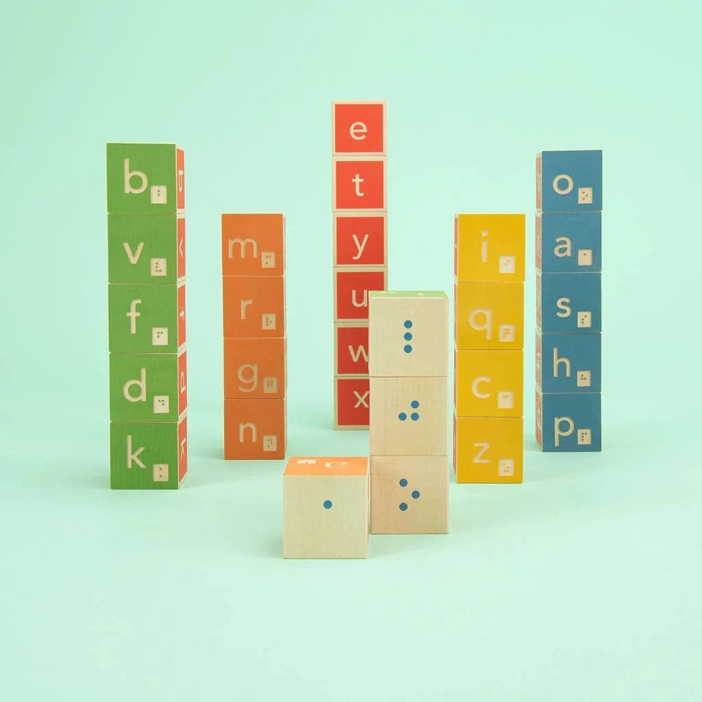 Wooden Braille Blocks Uncle Goose Lil Tulips