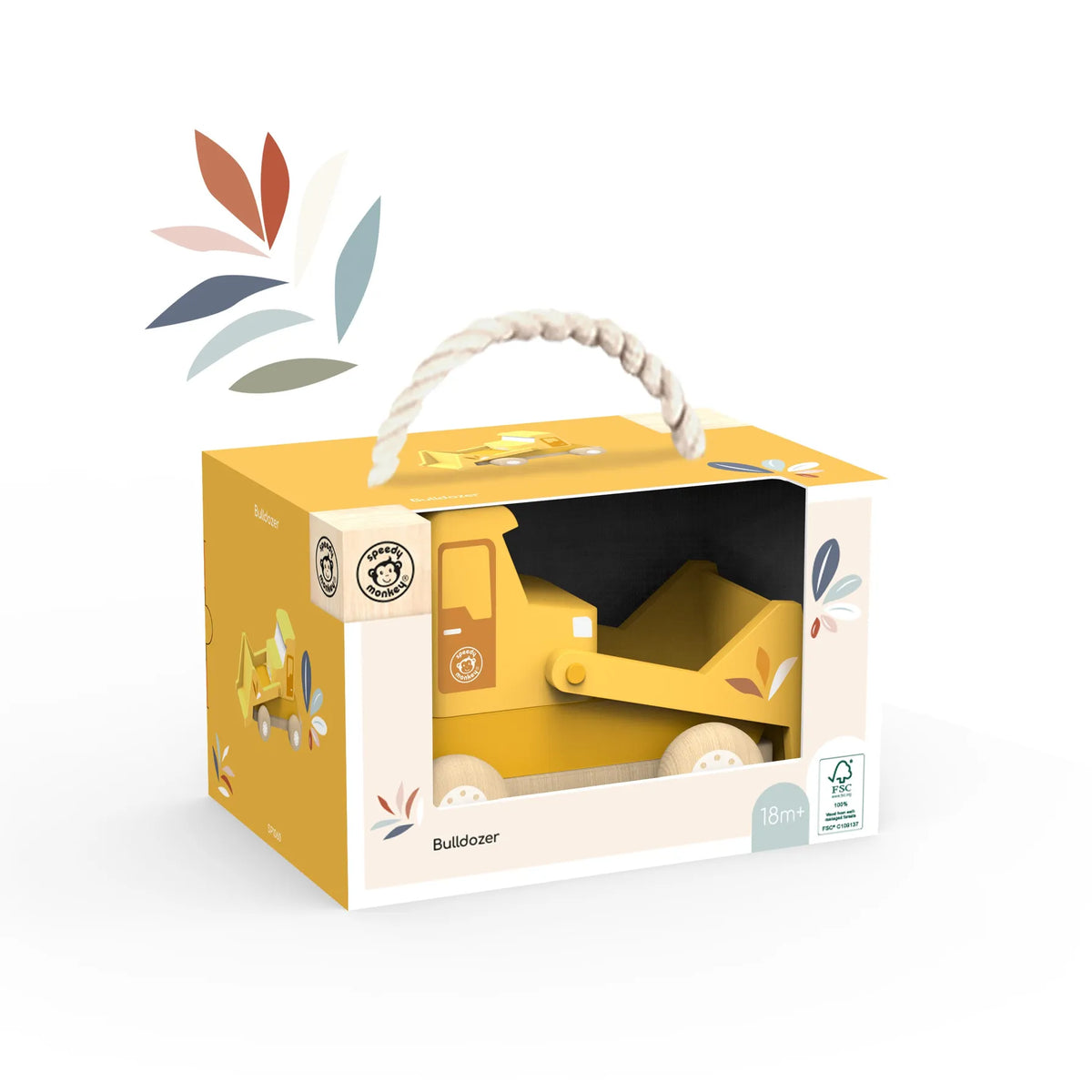 Wooden Bulldozer Speedy Monkey Lil Tulips