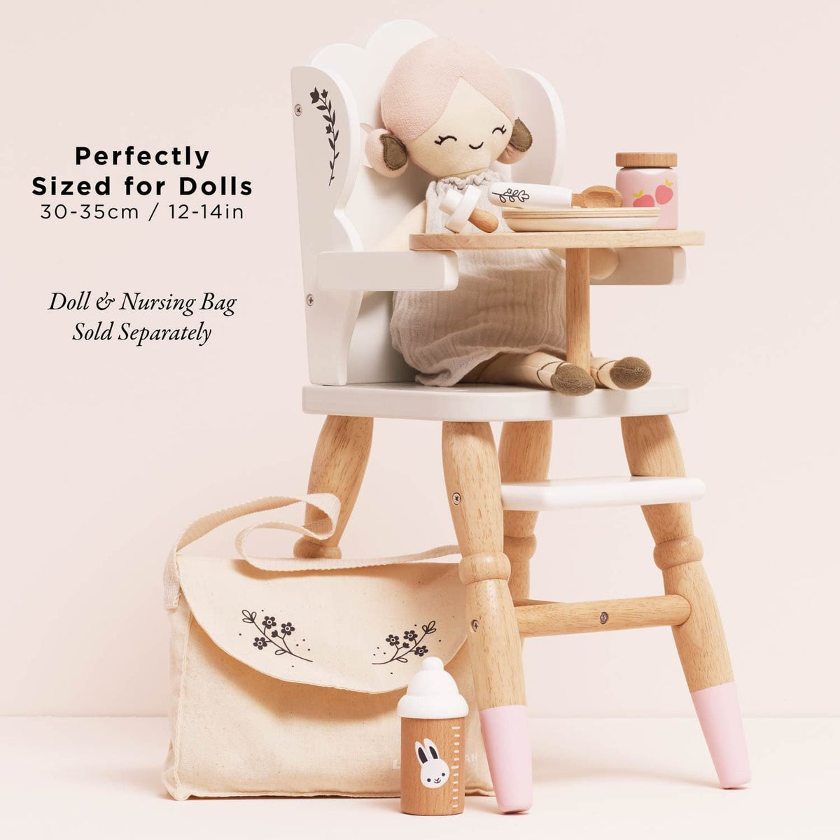 Wooden Dolls Highchair Le Toy Van Lil Tulips