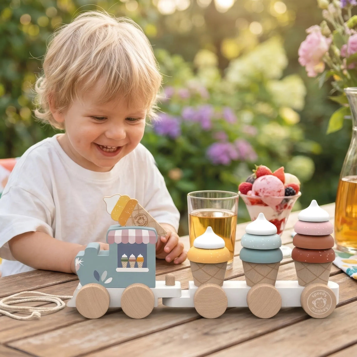 Wooden Ice Cream Train Speedy Monkey Lil Tulips