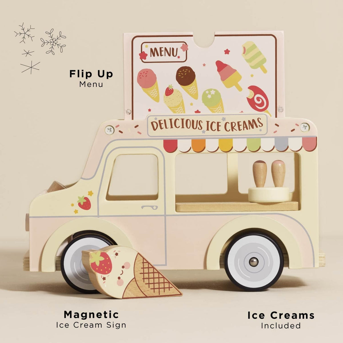 Wooden Ice Cream Van Le Toy Van Lil Tulips