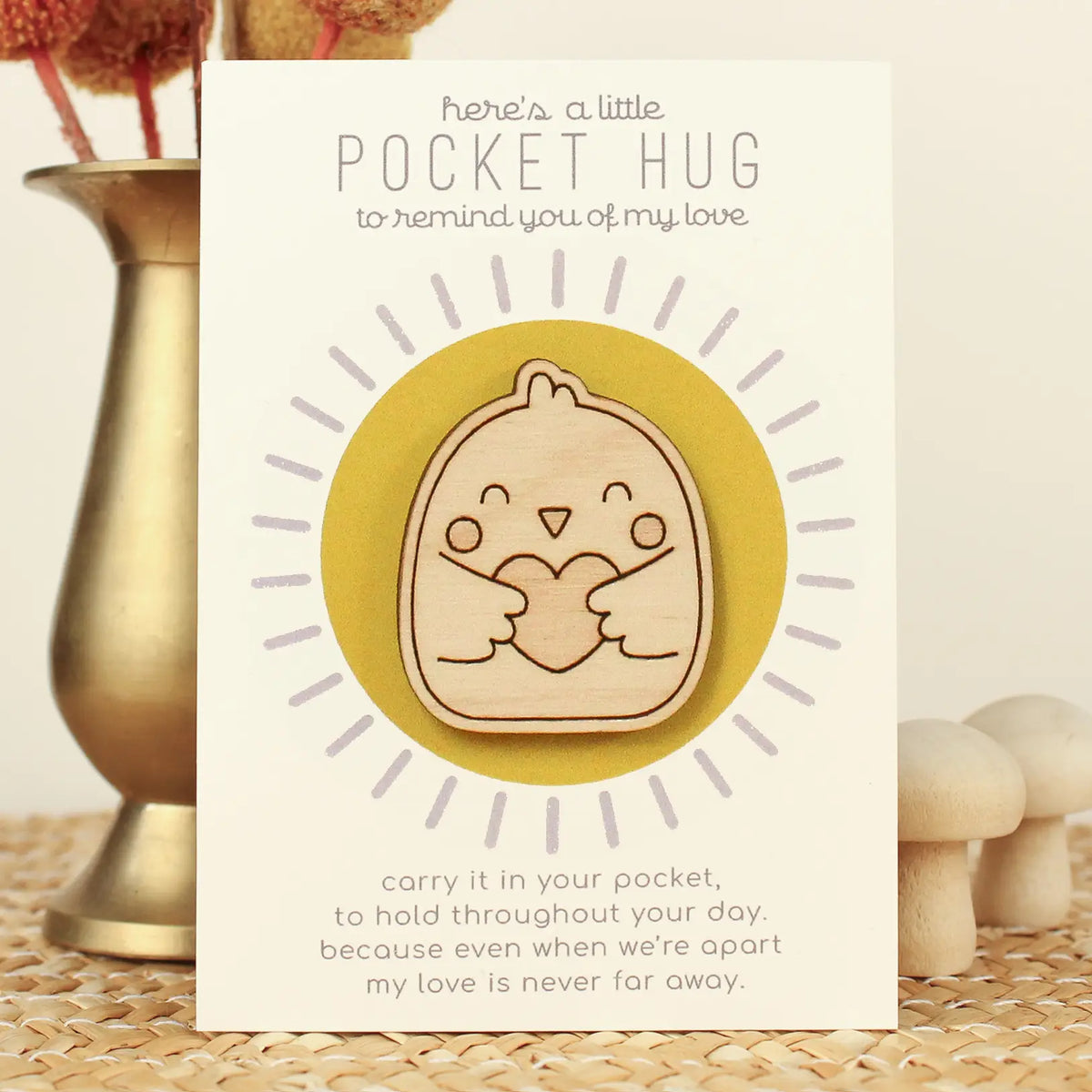 Wooden Pocket Hug – Bird oh, little wren Lil Tulips