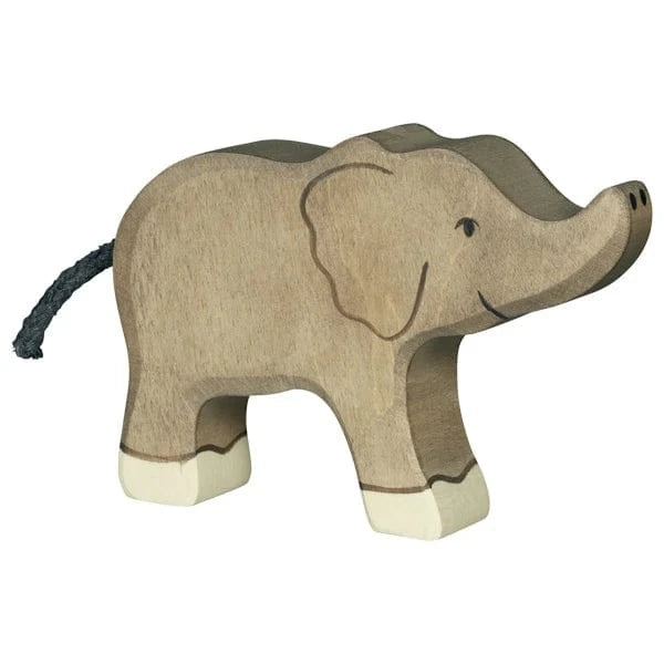 Wooden Small Baby Elephant Trunk Raised - 2 Holztiger Lil Tulips