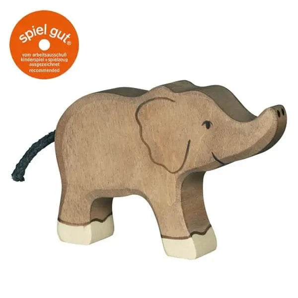 Wooden Small Baby Elephant Trunk Raised - 2 Holztiger Lil Tulips