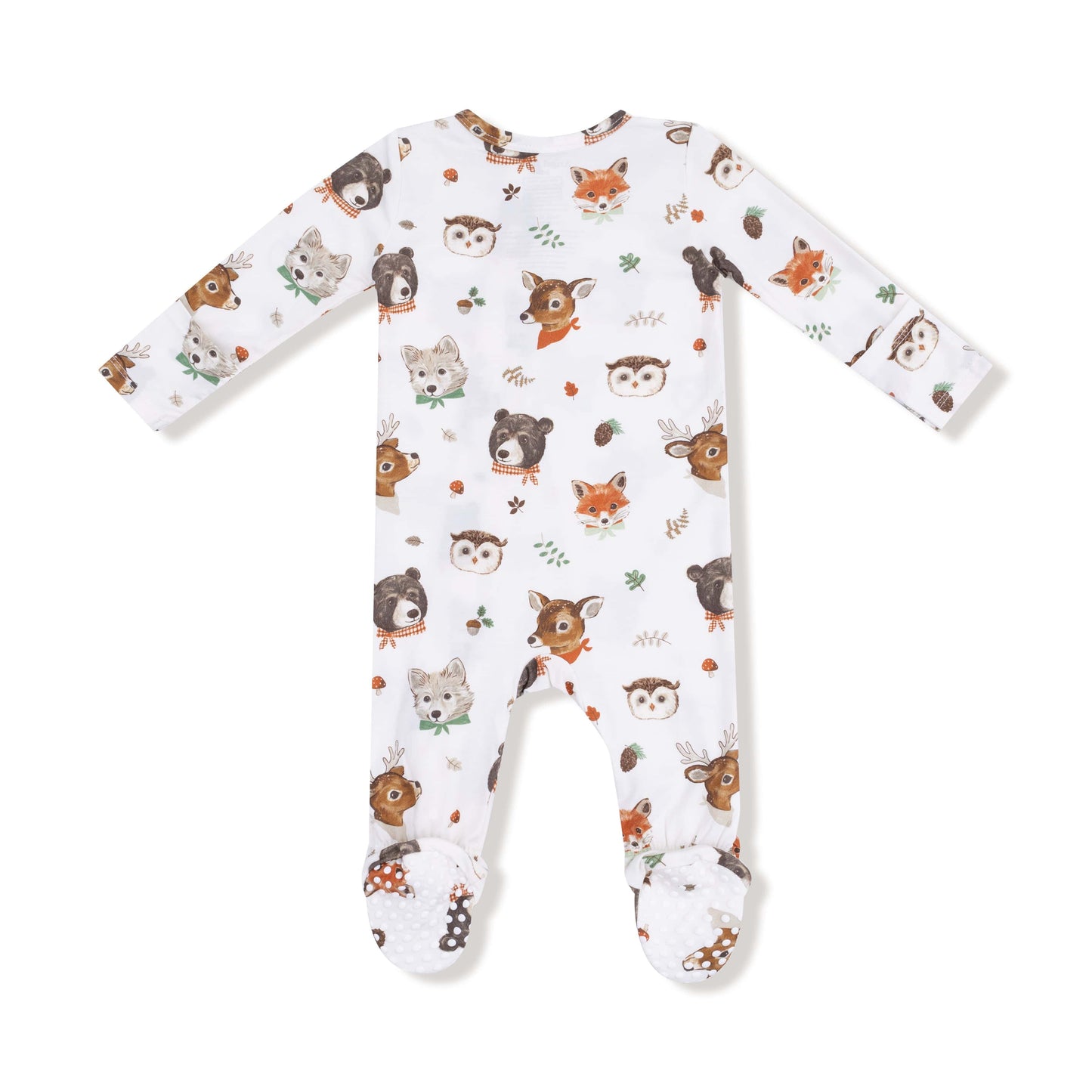 Woodland Animal Faces - 2 Way Zipper Footie Angel Dear Lil Tulips