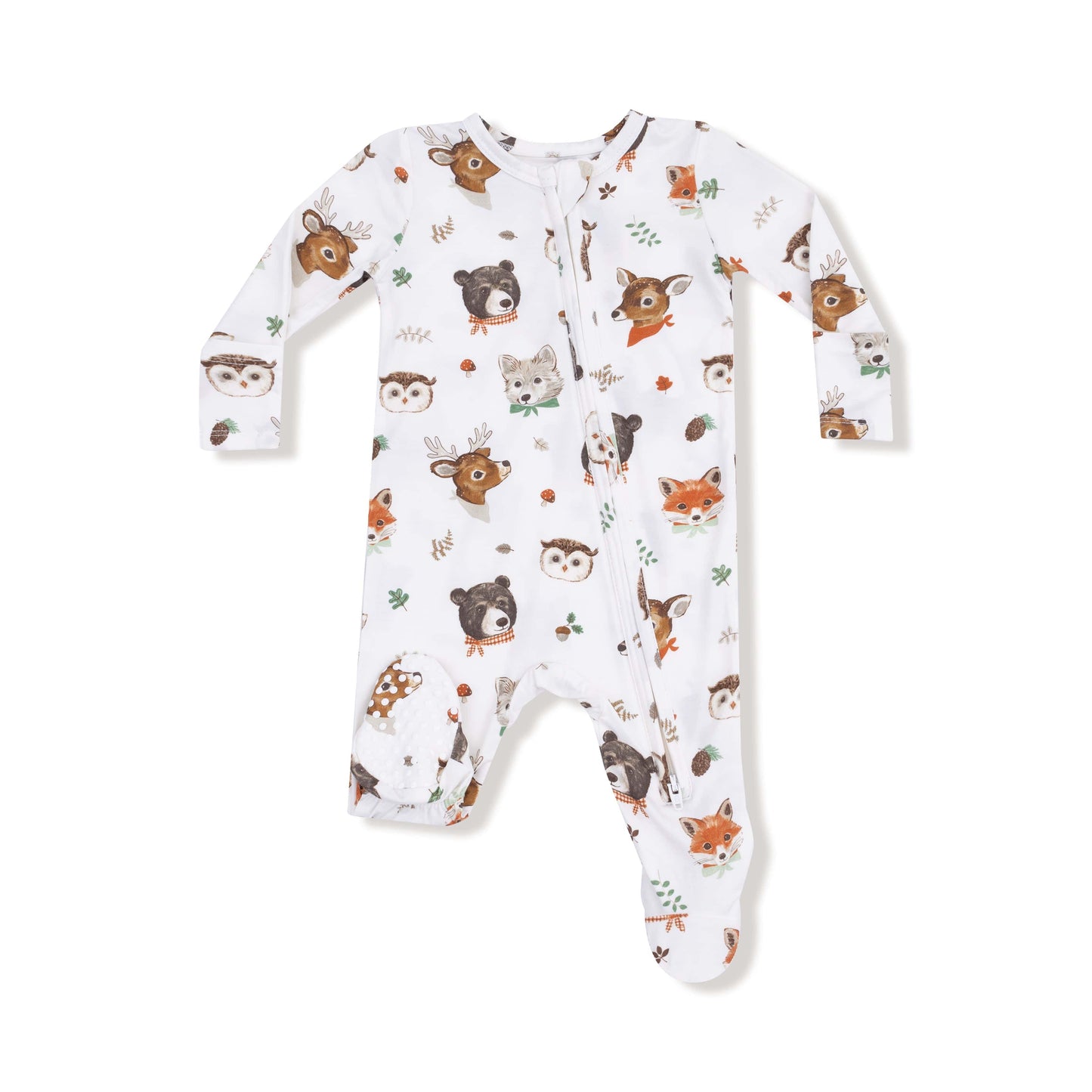 Woodland Animal Faces - 2 Way Zipper Footie Angel Dear Lil Tulips