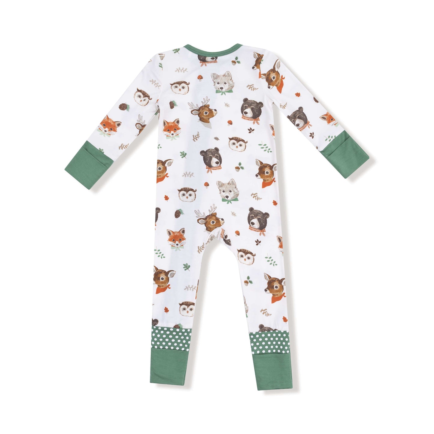 Woodland Animal Faces - 2 Way Zipper Romper Angel Dear Lil Tulips