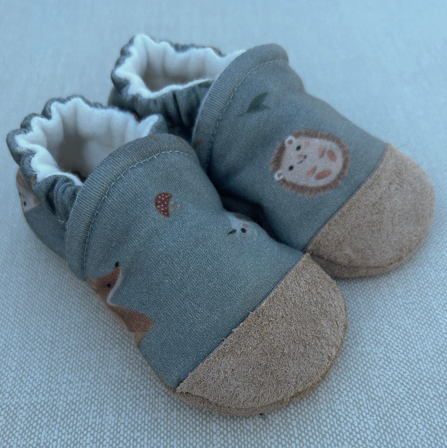 Woodland Animals on Dark Sage Snow + Arrow Lil Tulips