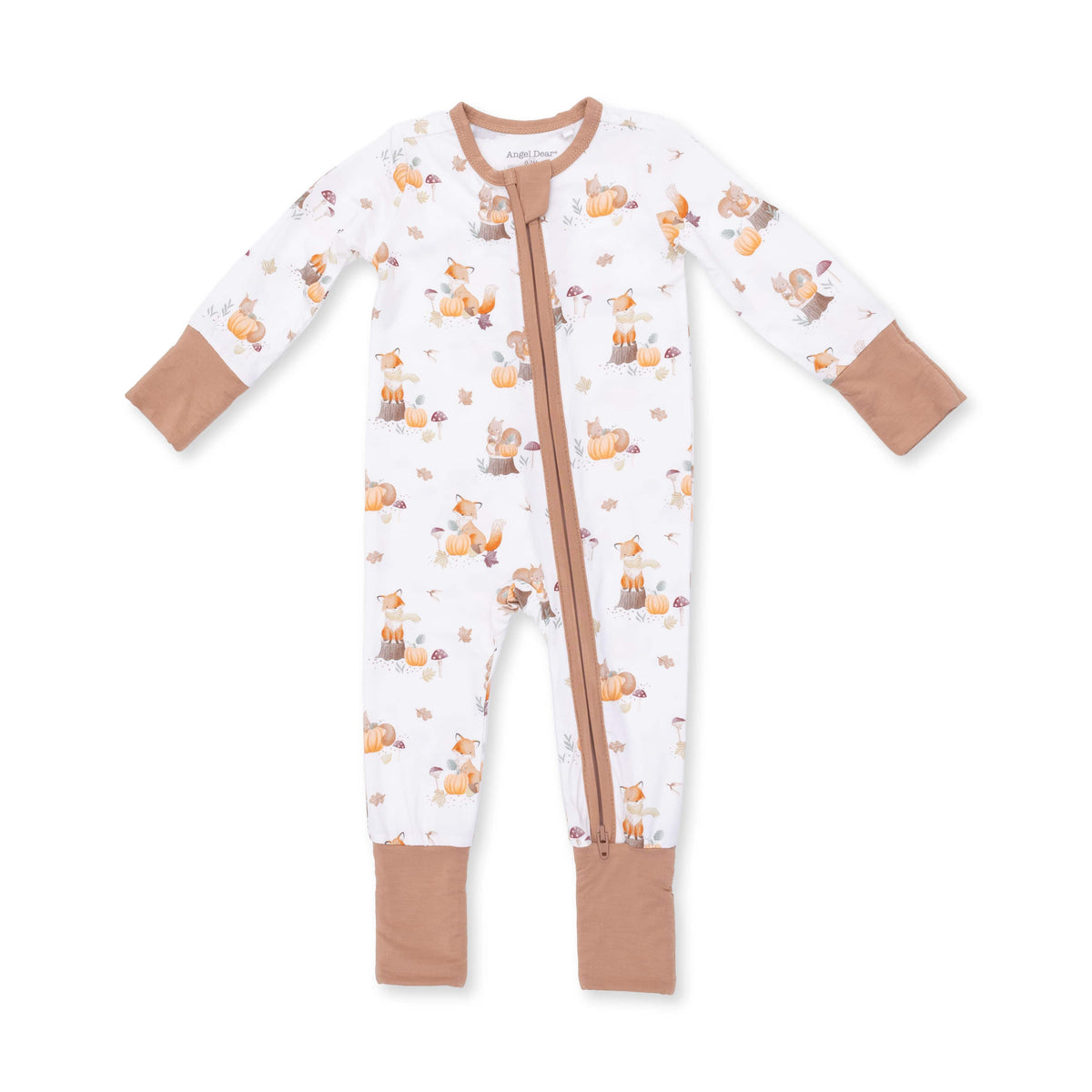 Woodland Animals With Pumpkins - Convertible Romper Angel Dear Lil Tulips