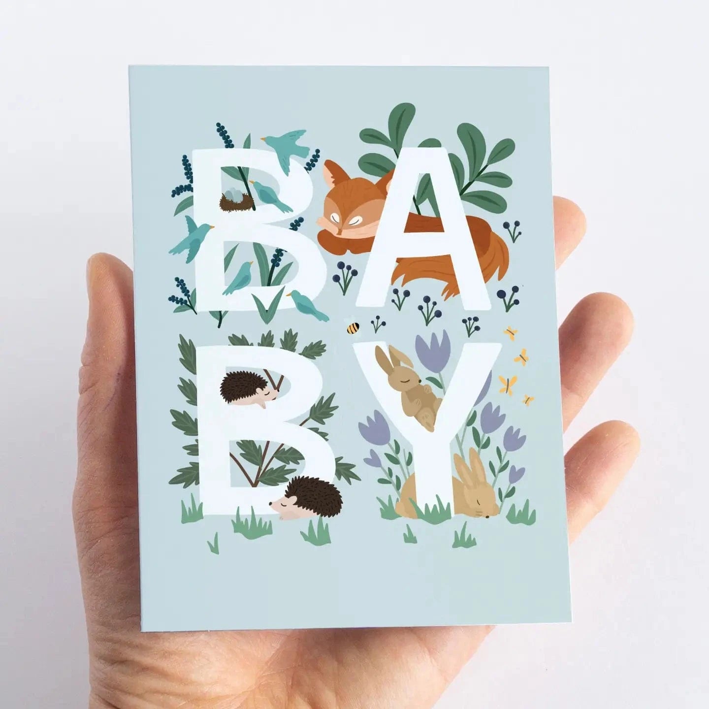 Woodland Baby Shower Card Pedaller Designs Lil Tulips