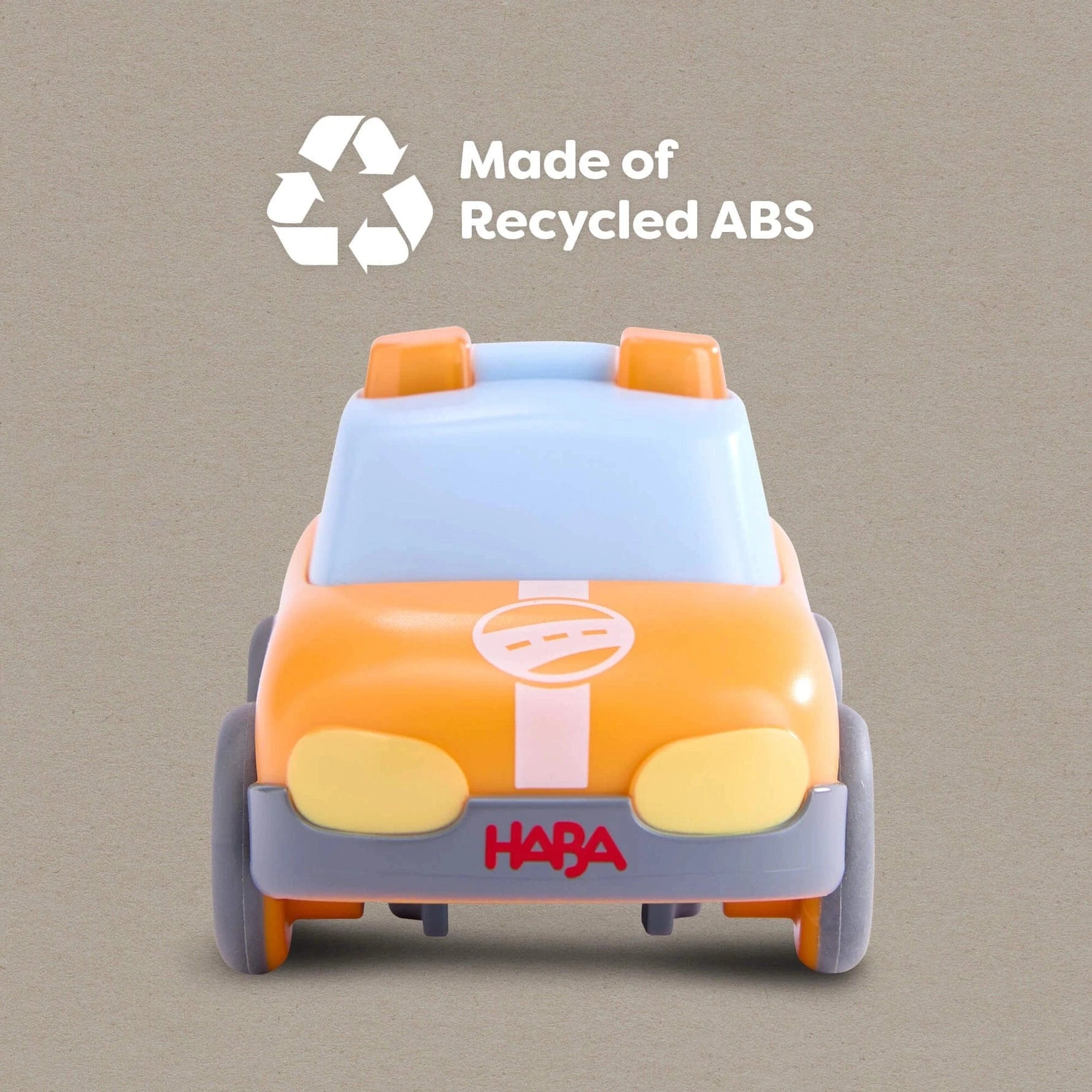 Yellow Pace Car with Momentum Motor – Recycled haba Lil Tulips