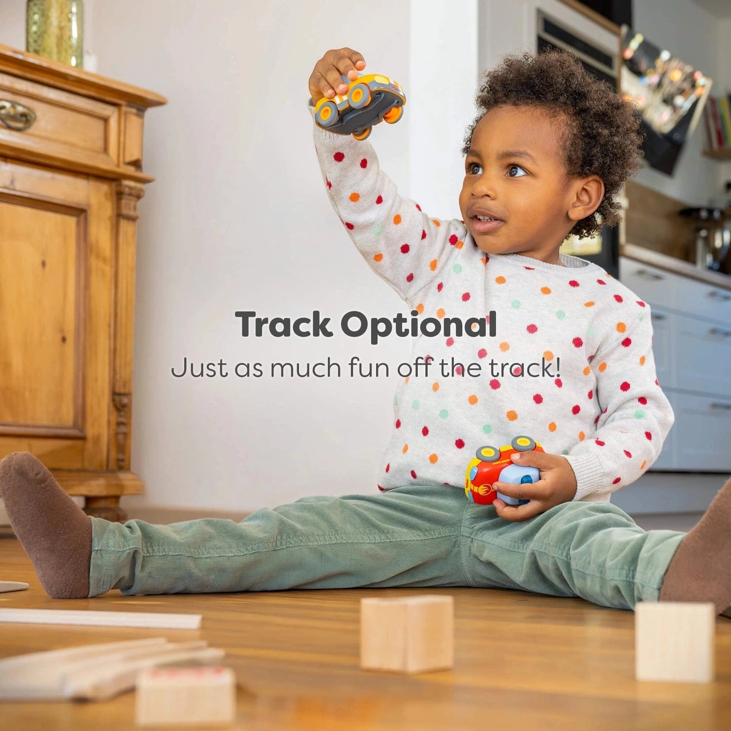 Yellow Pace Car with Momentum Motor – Recycled haba Lil Tulips