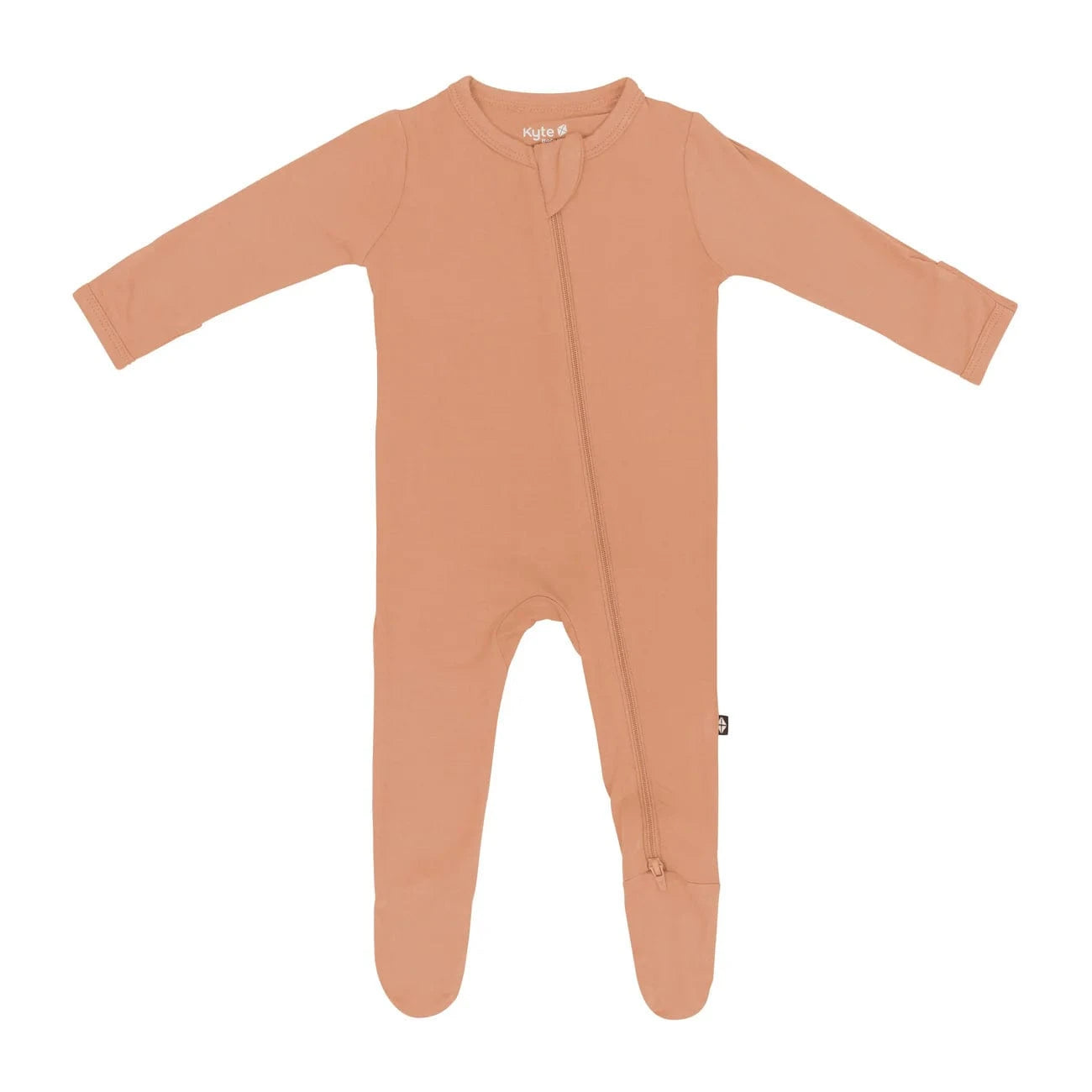 Zippered Footie in Apricot Kyte Baby Lil Tulips