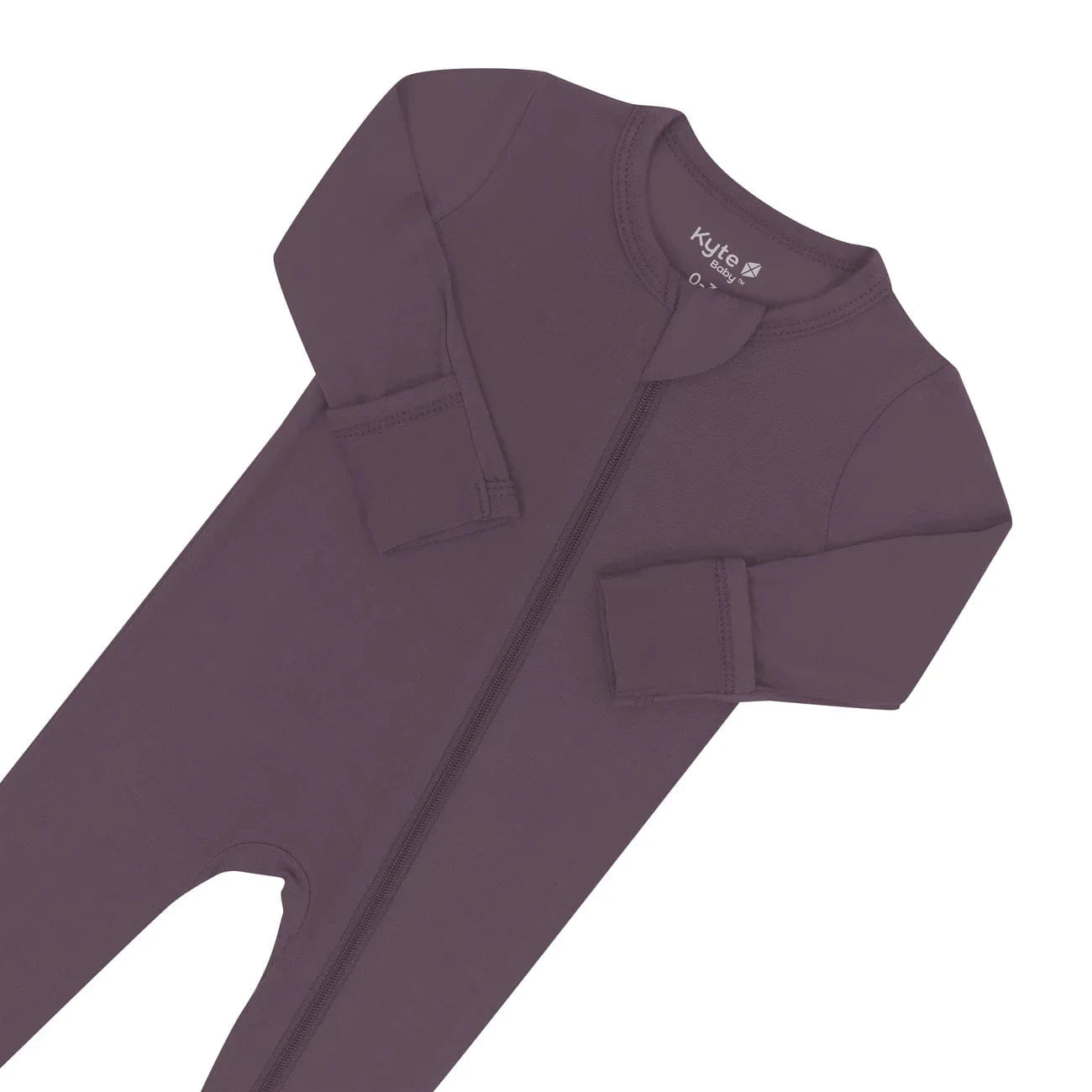 Zippered Footie in Currant Kyte Baby Lil Tulips