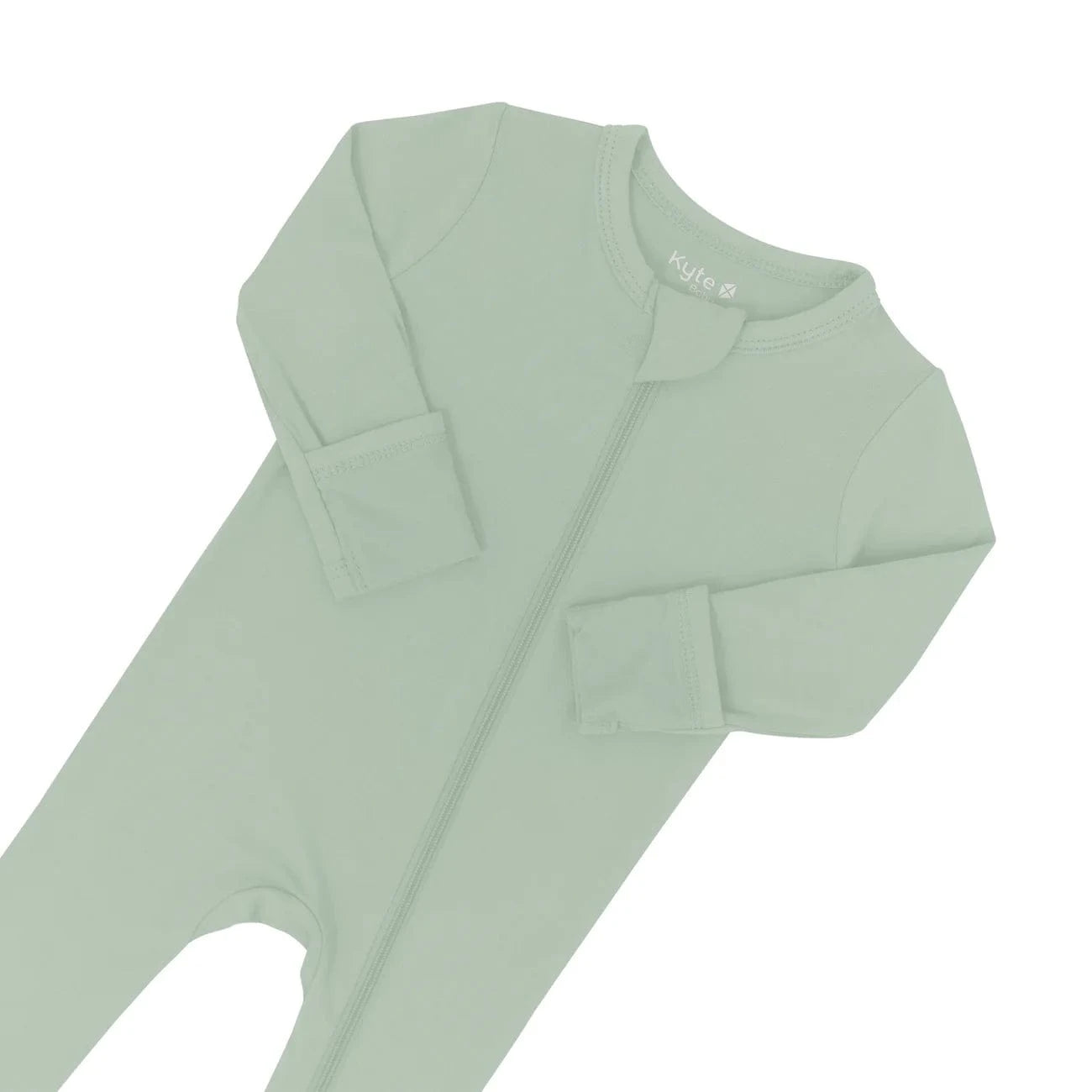 Zippered Footie in Thyme Kyte Baby Lil Tulips
