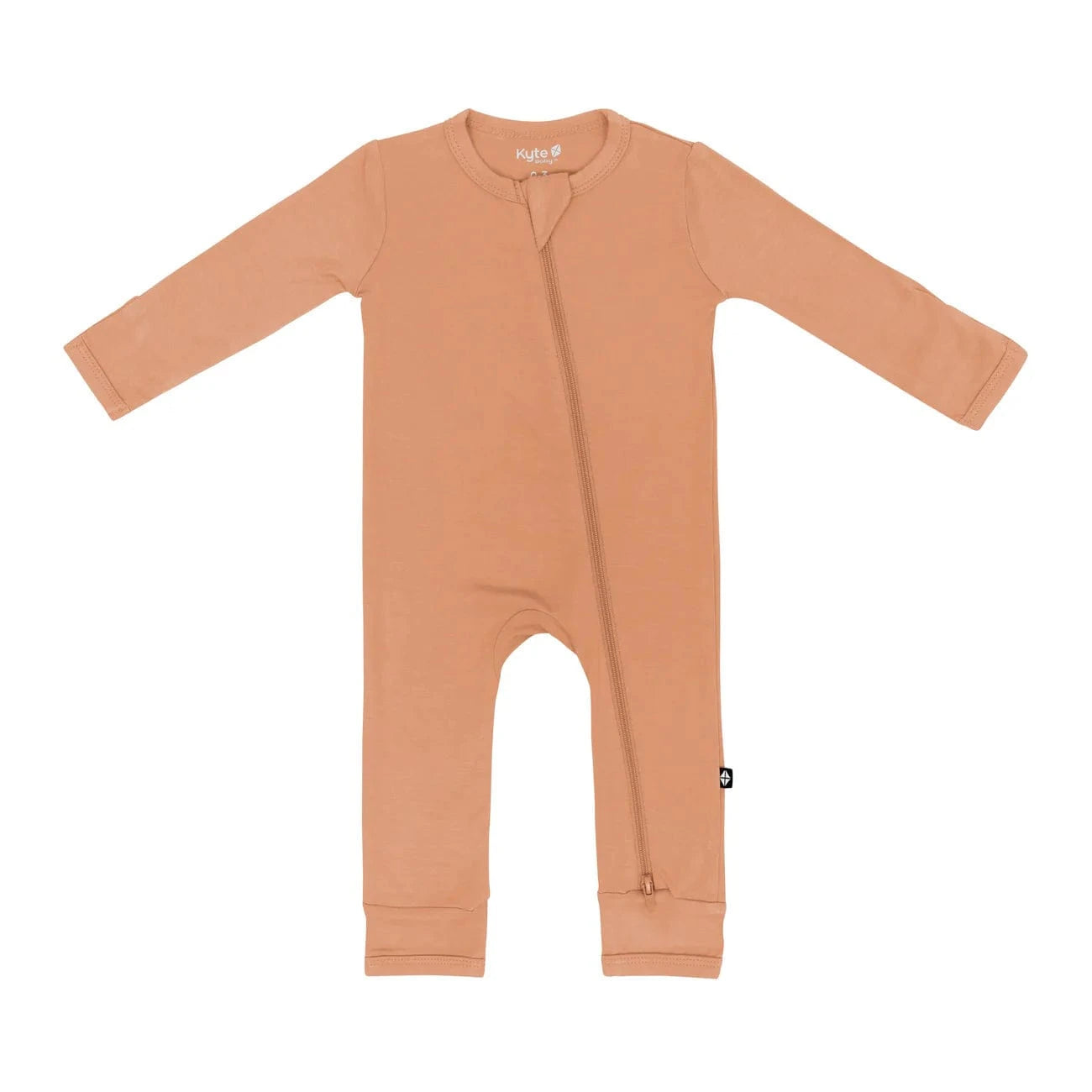 Zippered ROMPER in Apricot Kyte Baby Lil Tulips