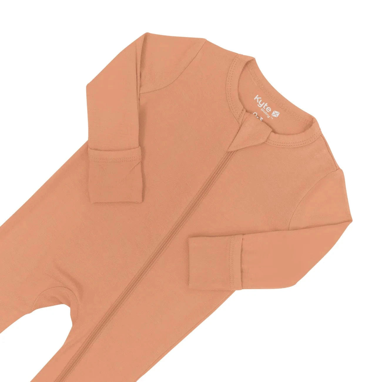 Zippered ROMPER in Apricot Kyte Baby Lil Tulips