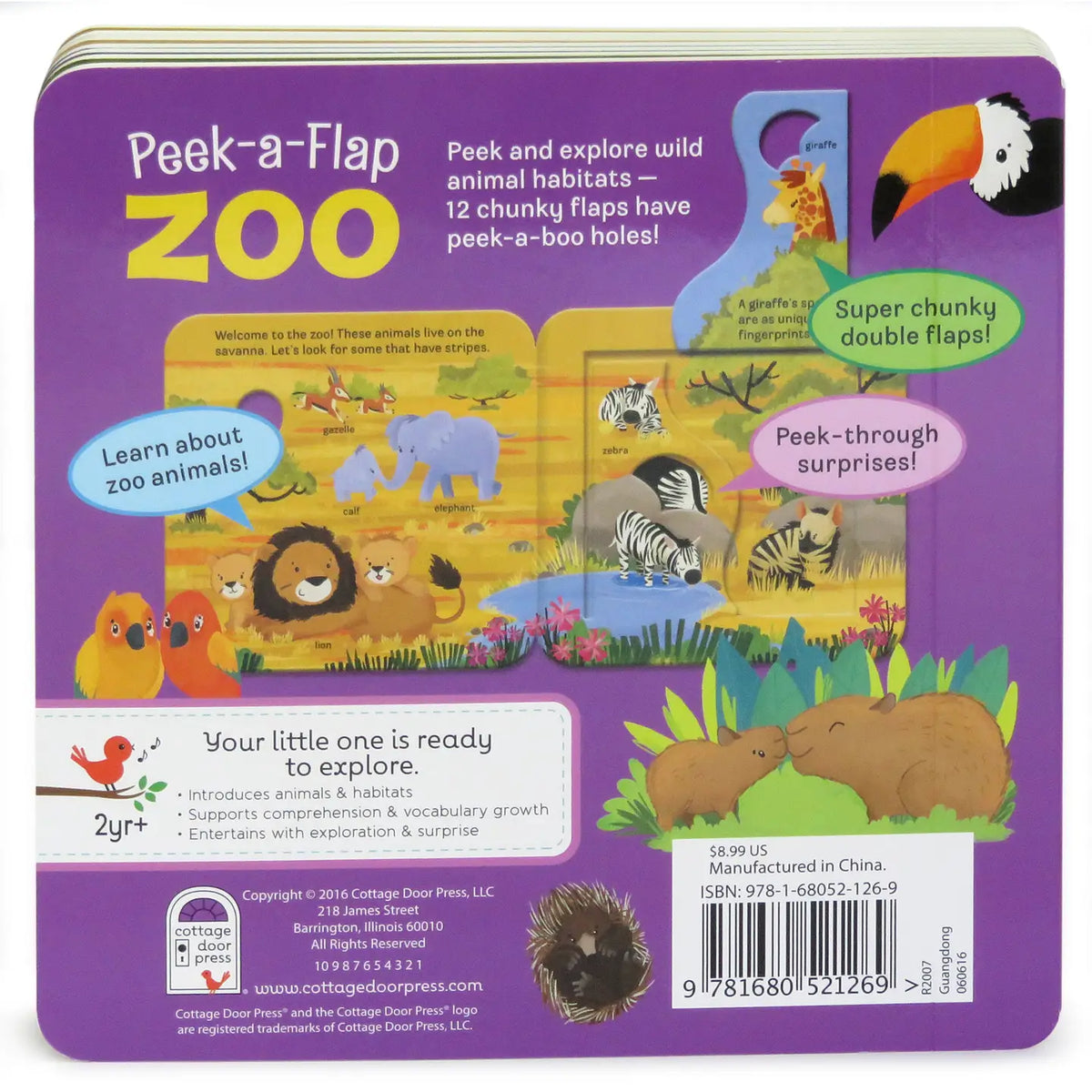 Zoo Interactive Lift a Flap Board Book Cottage Door Press Lil Tulips