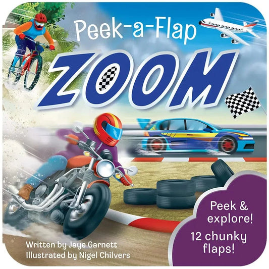 Zoom Peek-A-Flap Interactive Board Book Cottage Door Press Lil Tulips