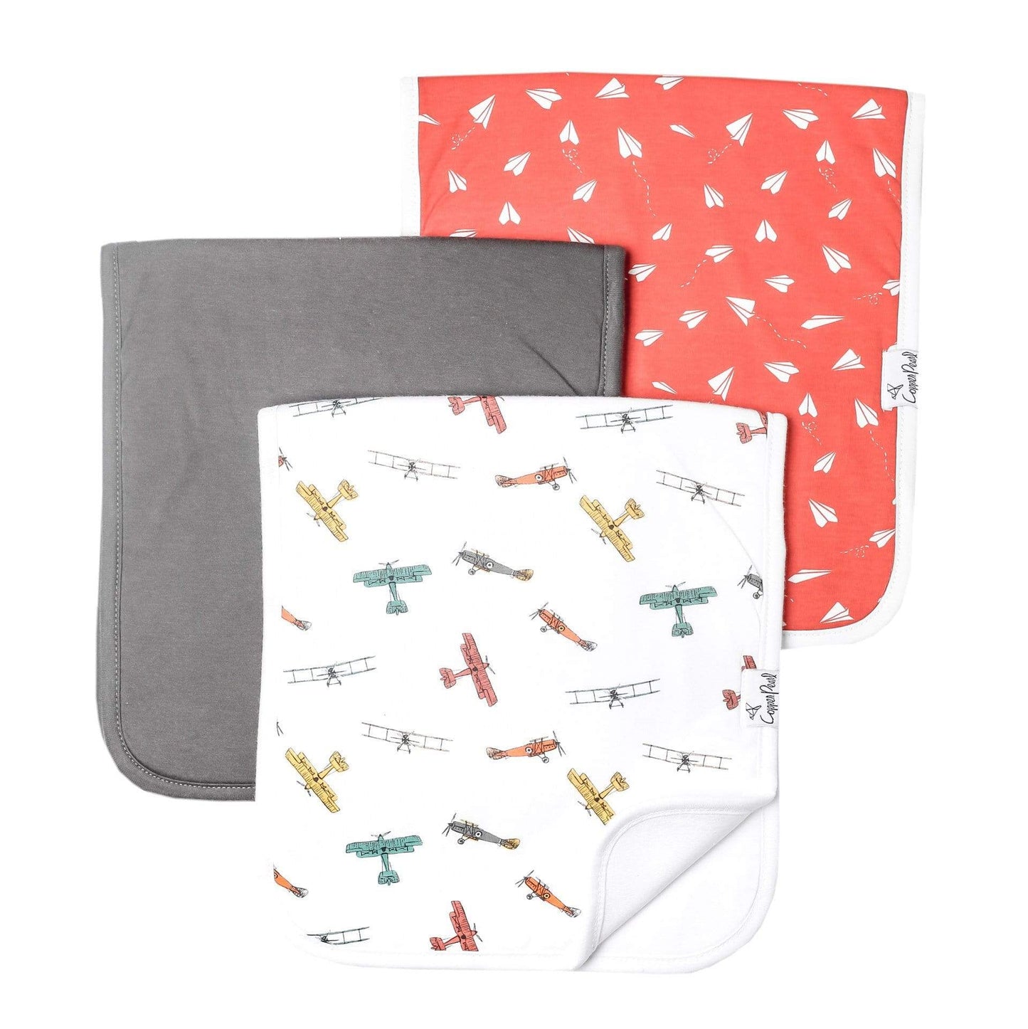 Ace Burp Cloth Set Copper Pearl Lil Tulips