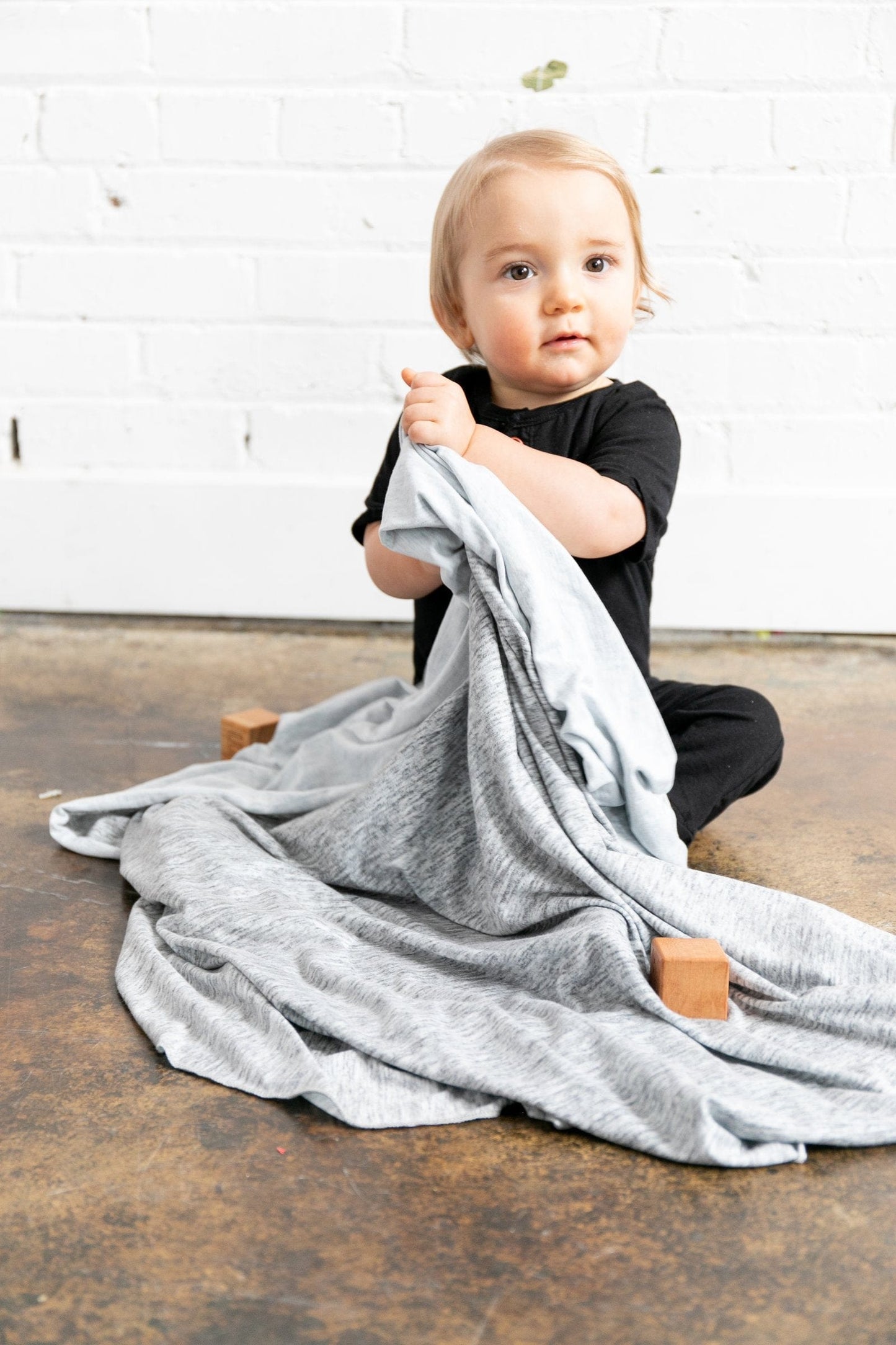 Asher Knit Swaddle Blanket Copper Pearl Lil Tulips