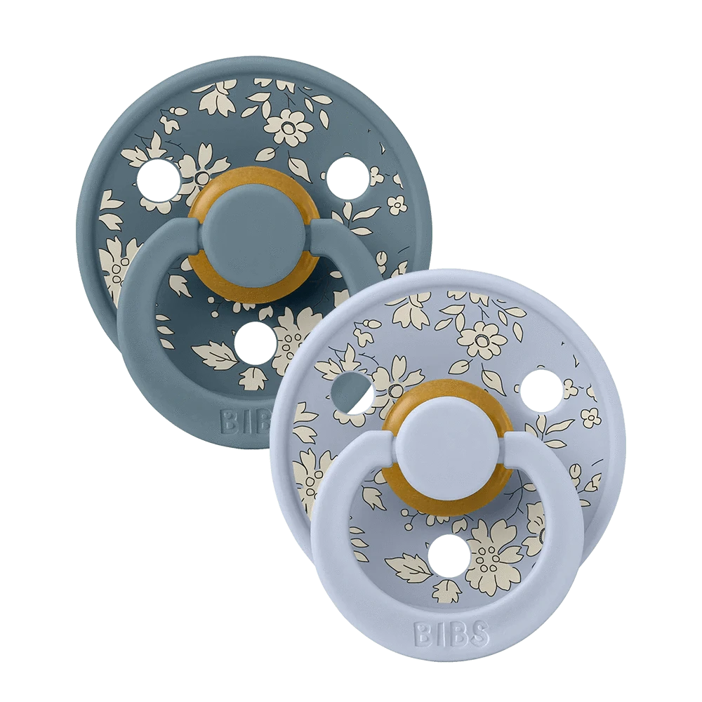 BIBS x LIBERTY Colour 2 Pack Capel - Dusty Blue Mix Bibs Pacifier Lil Tulips