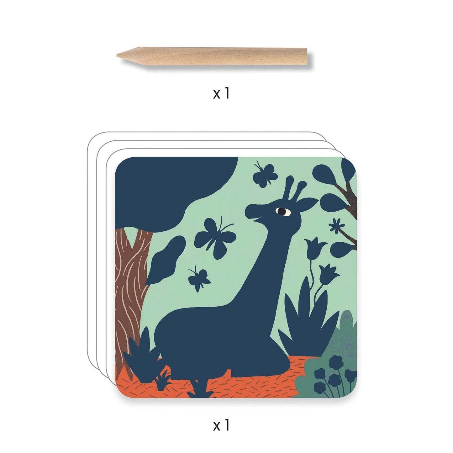 Big Animals Scratch Cards Activity Djeco Lil Tulips