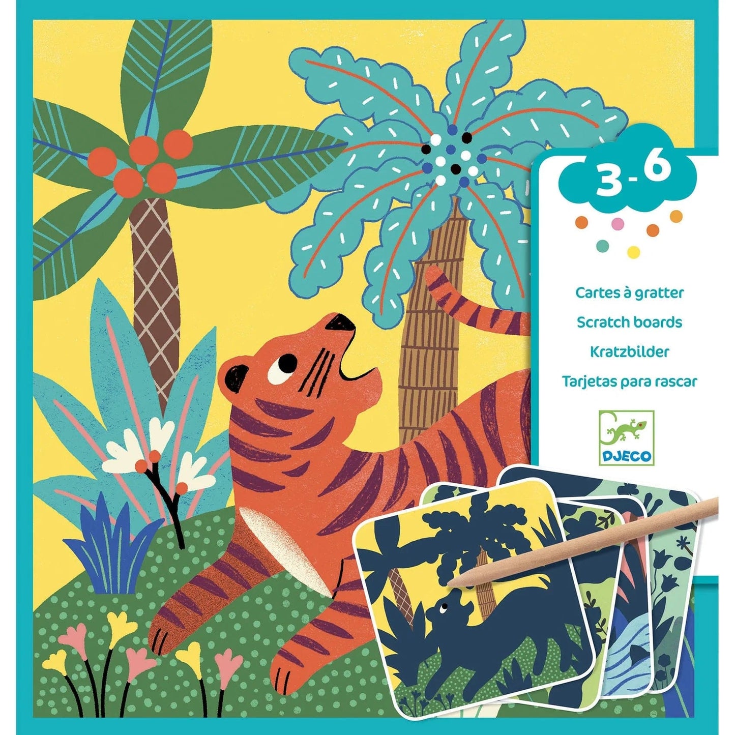 Big Animals Scratch Cards Activity Djeco Lil Tulips
