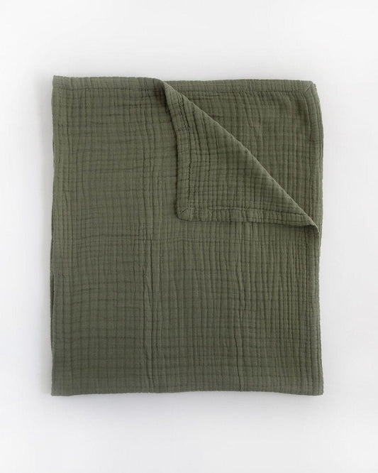 Big Kid Cotton Muslin Quilt - Fern Little Unicorn Lil Tulips