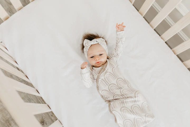 Bliss Knit Headband Bow Copper Pearl Lil Tulips