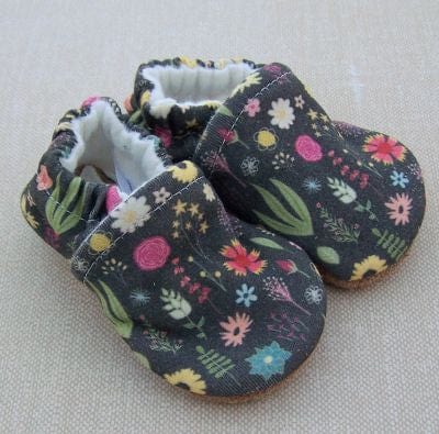 Calico Floral Organic Slippers Snow + Arrow Final Sale Lil Tulips