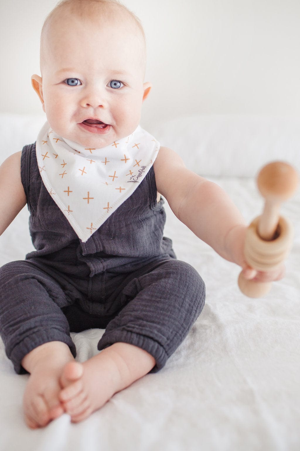 Chip Bandana Bibs Copper Pearl Lil Tulips