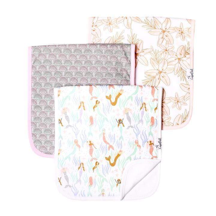 Coral Burp Cloth Set Copper Pearl Lil Tulips