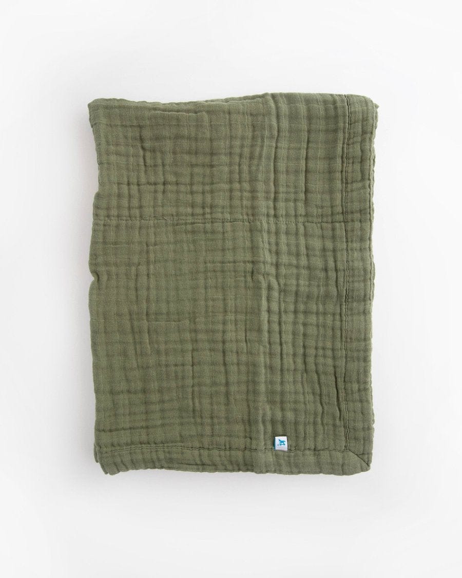Cotton Muslin Baby Blanket - Fern Little Unicorn Lil Tulips