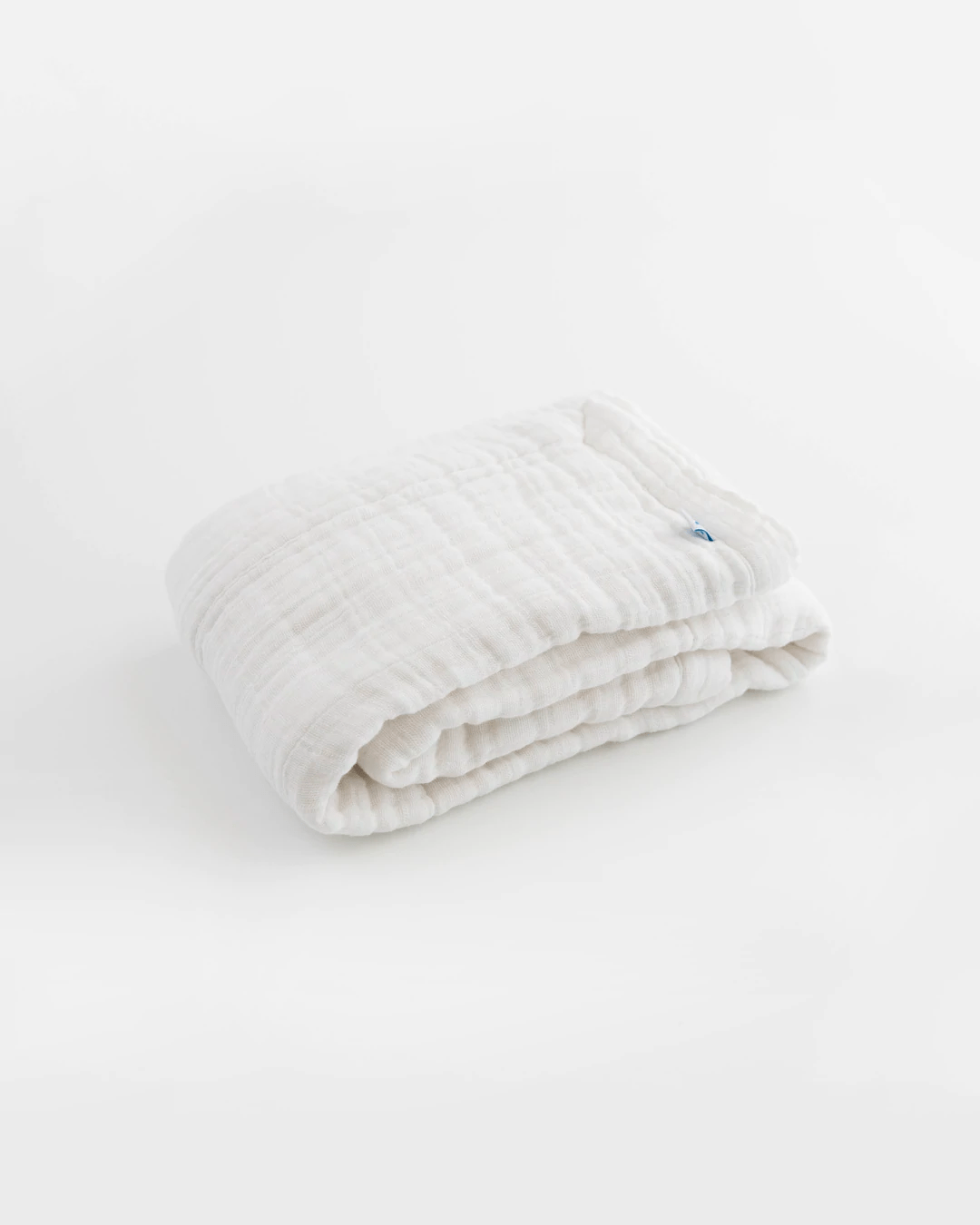 Cotton Muslin Baby Quilt - White Little Unicorn Lil Tulips