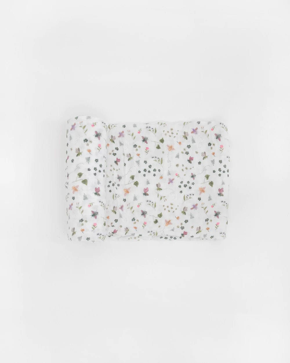 Cotton Muslin Swaddle Blanket - Garden Bees Little Unicorn Lil Tulips