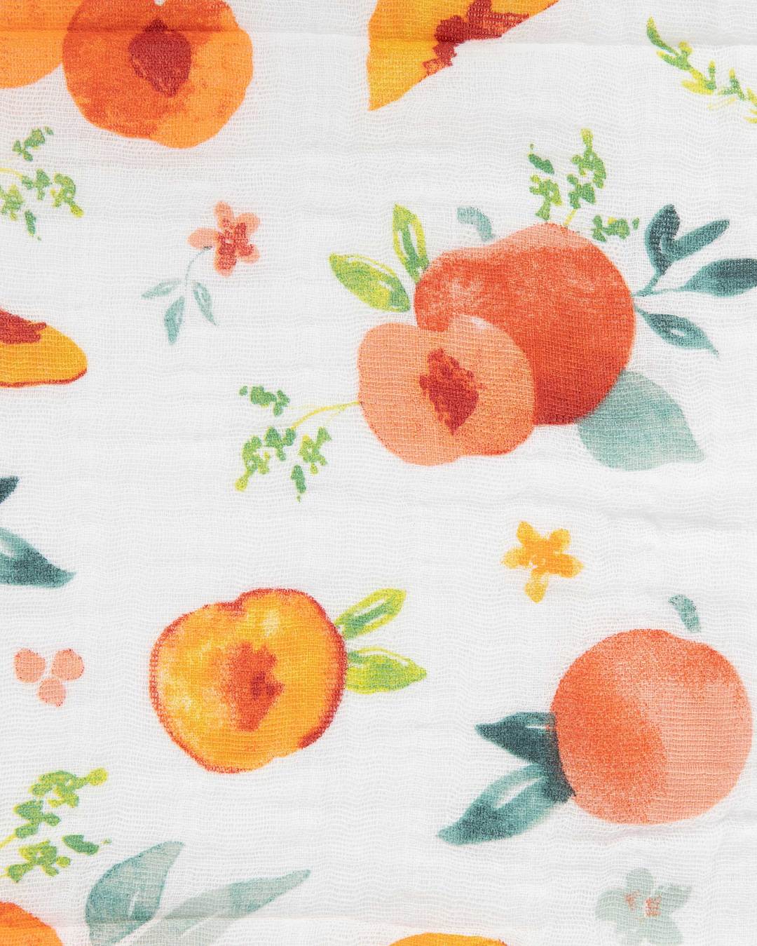 Cotton Muslin Swaddle Blanket - Georgia Peach Little Unicorn Lil Tulips
