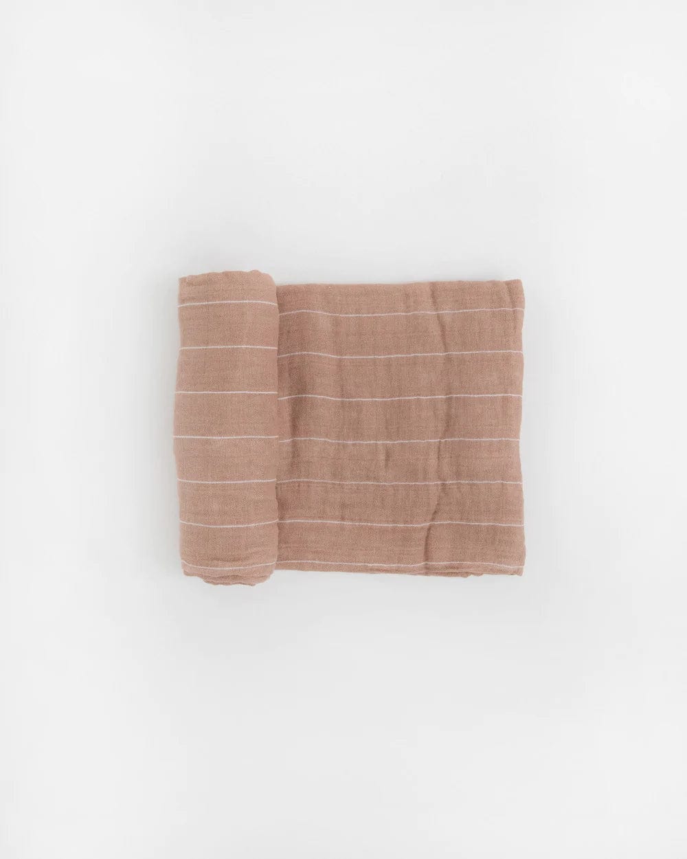 Cotton Muslin Swaddle Blanket - Mauve Stripe Little Unicorn Lil Tulips