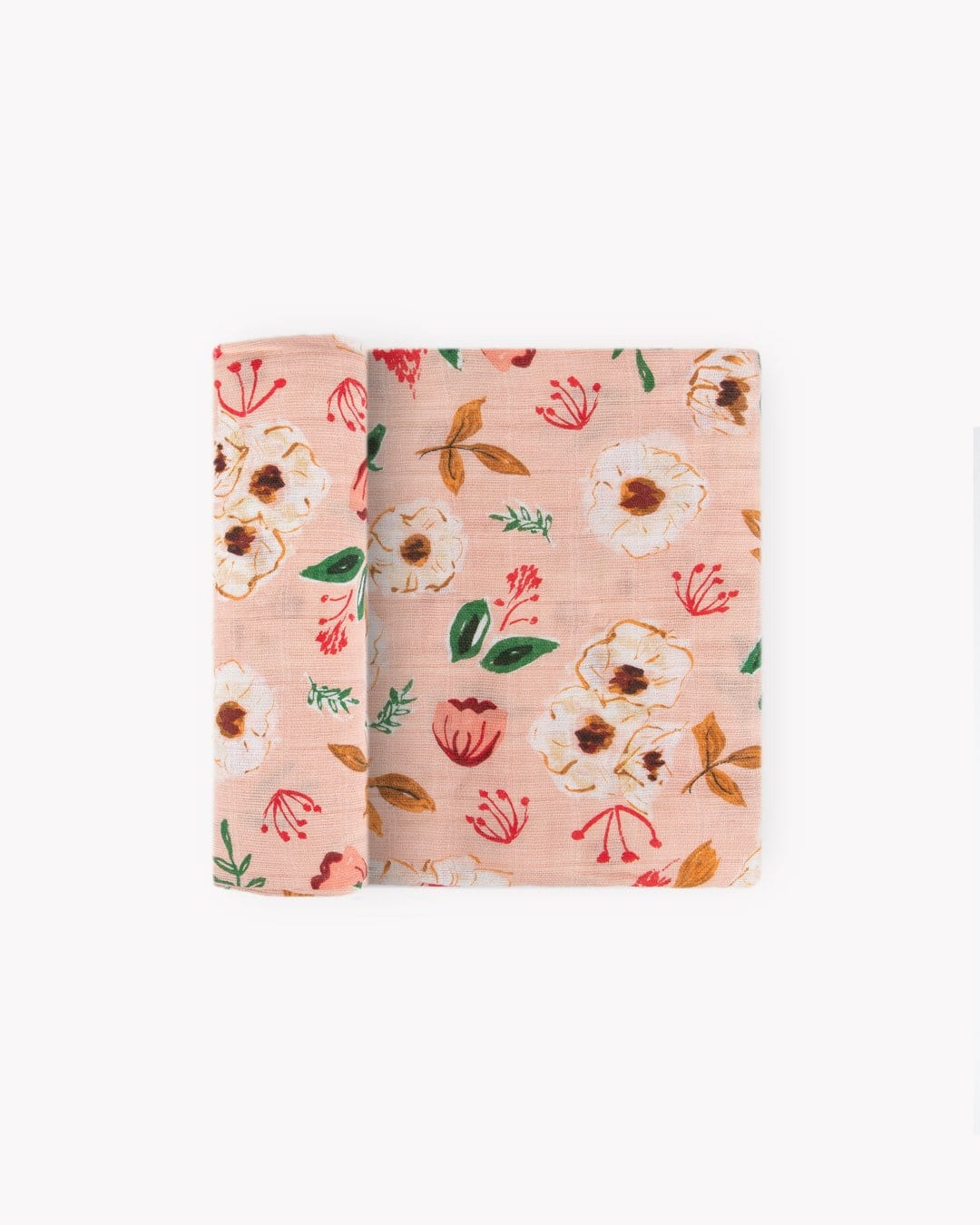 Cotton Muslin Swaddle Blanket - Vintage Floral Little Unicorn Lil Tulips