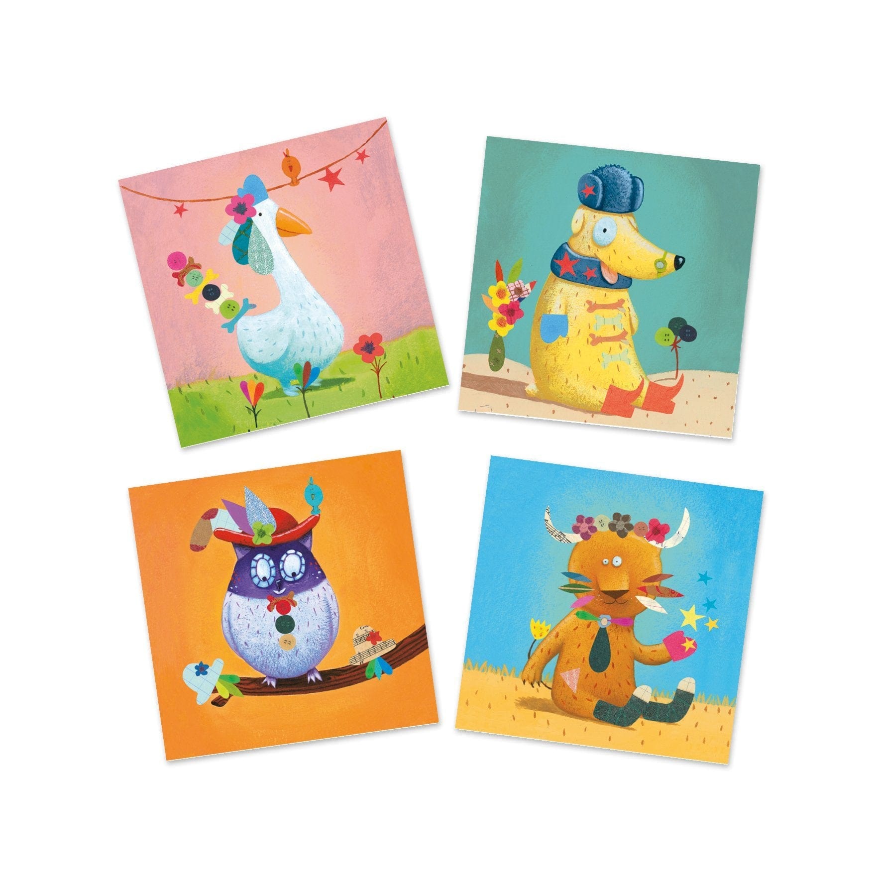 Create Animals Sticker Collage Activity Djeco Lil Tulips