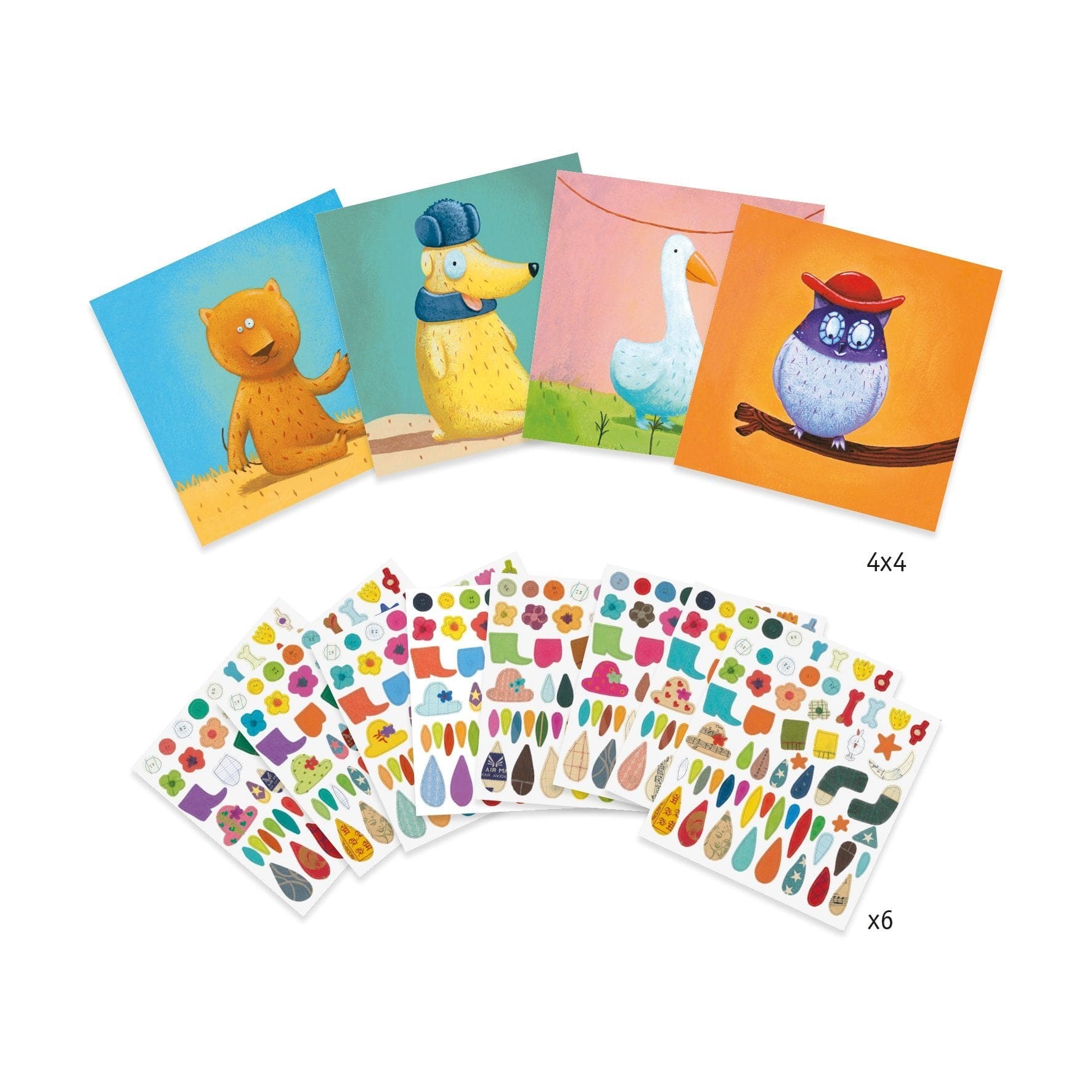 Create Animals Sticker Collage Activity Djeco Lil Tulips