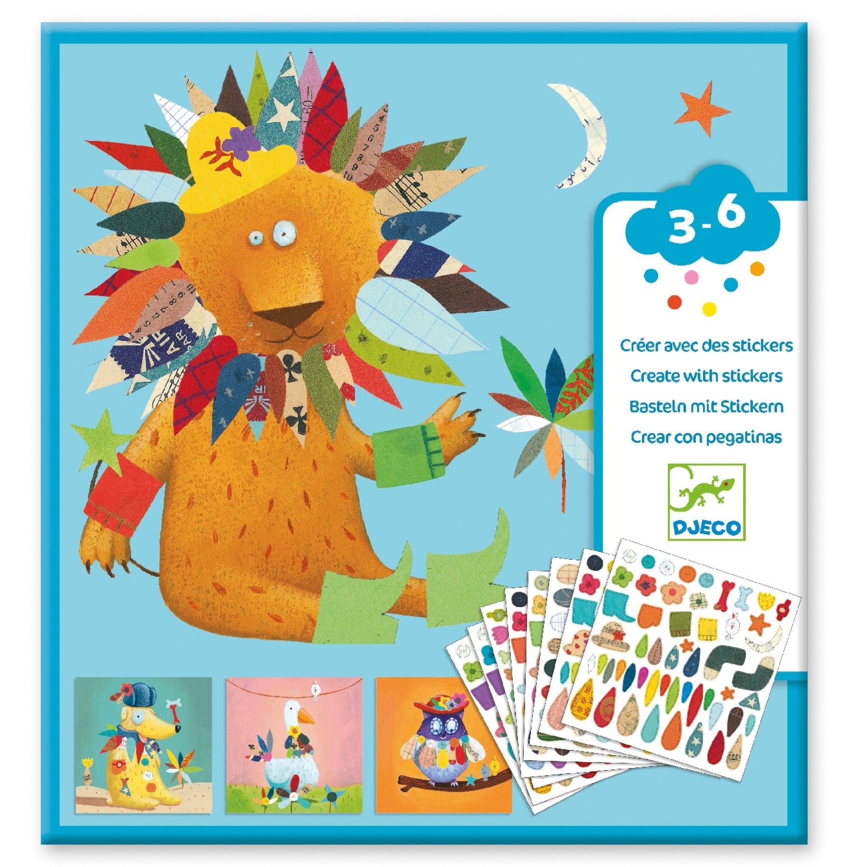 Create Animals Sticker Collage Activity Djeco Lil Tulips