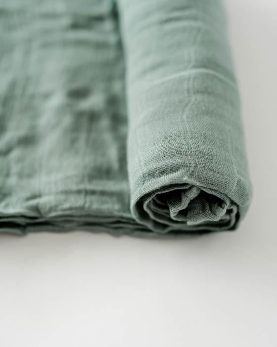 Deluxe Muslin Swaddle Blanket - Sage Little Unicorn Lil Tulips