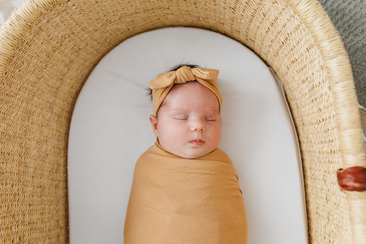 Dune Knit Swaddle Blanket Copper Pearl Lil Tulips