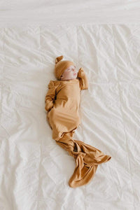 Dune Newborn Knotted Gown Copper Pearl Lil Tulips