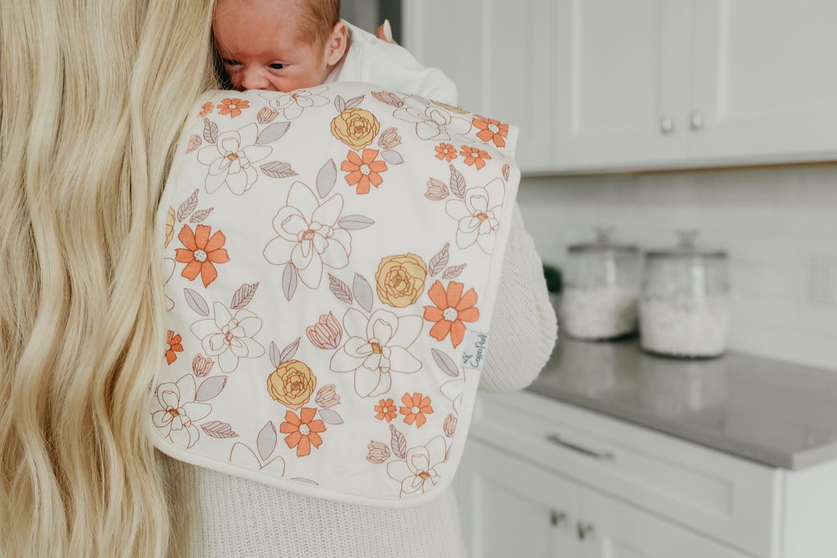 Ferra Burp Cloth Set Copper Pearl Lil Tulips